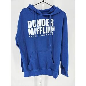 The Office Womens Sz M Pullover Hoodie Dunder Mifflin Paper Co Blue